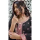 Chinon Embroidered Pakistani Style Palazzo Salwar Kameez In Black - 10379193669