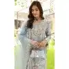 Sky Blue Organza Silk Digital Printed Casual Wear Plus Size Salwar Suit - 10380193672