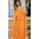 Georgette Leheriya Printed Work Party Wear Lehenga Choli In Mustard - 10381193676
