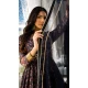 Black Dola Silk Digital Printed Readymade Gown With Dupatta - 10382193680