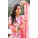 Dola Silk Hand Work Multi Color Party Wear Readymade Gown With Dupatta - 10387193704