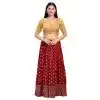Gold Shimmer Plain Casual Wear Readymade Plus Size Blouse - 10392193725