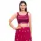 Magenta Silk Plain Party Wear Readymade Blouse - 10393193738
