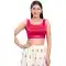 Pink Silk Plain Party Wear Readymade Blouse - 10393193740