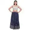 Silver Net Sequence Work Party Wear Readymade Plus Size Blouse - 10393193749