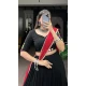 Black Rayon Plain Garba Wear Lehenga Choli - 10396193775