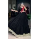 Black Rayon Plain Garba Wear Lehenga Choli - 10396193775