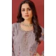 Mauve Organza Embroidered Pakistani Style Salwar Kameez - 10412193843