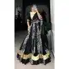 Rayon Printed Party Wear Plus Size Lehenga Choli In Black - 10431193848