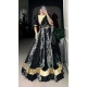 Rayon Printed Party Wear Lehenga Choli In Black - 10431193848