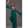 Green Georgette Embroidered Readymade Palazzo Plus Size Salwar Suit - 10425193897