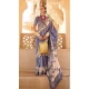 Blue Silk Foil Print Work Traditional Wear Saree - 10442193973