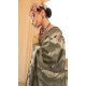 Green Silk Foil Print Work Traditional Wear Saree - 10442193974