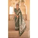 Green Silk Foil Print Work Traditional Wear Saree - 10442193974