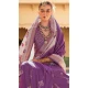 Purple Silk Foil Print Work Traditional Wear Saree - 10442193976