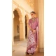 Light Purple Silk Foil Print Work Traditional Wear Saree - 10442193979