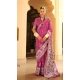 Rani Pink Silk Foil Print Work Traditional Wear Saree - 10442193981