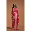 Georgette Weaving Work Plus Size Party Wear Saree In Rani Pink - 10445193991