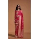 Georgette Weaving Work Party Wear Saree In Rani Pink - 10445193991