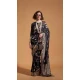 Georgette Weaving Work Party Wear Saree In Black - 10445193992