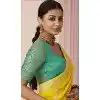Yellow Viscose Silk Zari Work Designer Wear Plus Size Saree - 10447194010