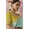 Viscose Silk Zari Work Designer Wear Plus Size Saree In Mustard - 10447194015