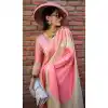 Beige Soft Silk Zari Work Party Wear Plus Size Saree - 10449194019