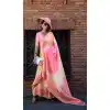 Beige Soft Silk Zari Work Party Wear Plus Size Saree - 10449194019