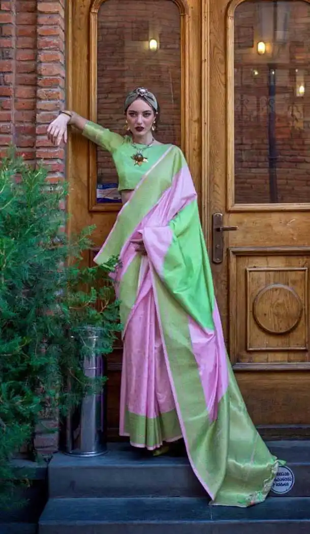 Light Purple Soft Silk Zari Work Party Wear Saree - 10449194022
