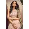 Viscose Rayon Embroidered Designer Wear Plus Size Lehenga Choli In Beige - 10451194033