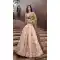 Viscose Rayon Embroidered Designer Wear Lehenga Choli In Beige - 10451194033