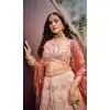Viscose Rayon Embroidered Designer Wear Plus Size Lehenga Choli In Rose Gold - 10451194034