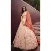 Viscose Rayon Embroidered Designer Wear Plus Size Lehenga Choli In Rose Gold - 10451194034