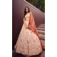 Viscose Rayon Embroidered Designer Wear Lehenga Choli In Rose Gold - 10451194034