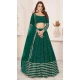 Georgette Leheriya Printed Party Wear Lehenga Choli In Green - 10452194044