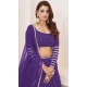 Georgette Leheriya Printed Party Wear Lehenga Choli In Violet - 10452194045