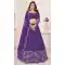Georgette Leheriya Printed Party Wear Lehenga Choli In Violet - 10452194045