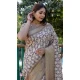 Brown Dola Silk Printed Traditional Wear Saree - 10457194062