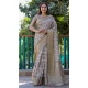 Brown Dola Silk Printed Traditional Wear Saree - 10457194062