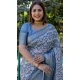 Blue Dola Silk Printed Traditional Wear Saree - 10457194063