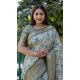 Green Dola Silk Printed Traditional Wear Saree - 10457194064