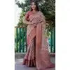 Maroon Dola Silk Printed Traditional Wear Plus Size Saree - 10457194066