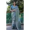 Dola Silk Printed Traditional Wear Plus Size Saree In Multi Color - 10457194069