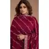 Rani Pink Premium Silk Embroidered Party Wear Plus Size Salwar Kameez  - 10472194130