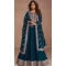 Teal Blue Premium Silk Embroidered Party Wear Salwar Kameez  - 10472194131