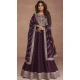 Wine Premium Silk Embroidered Party Wear Salwar Kameez  - 10472194133