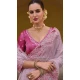 Organza Silk Sequins Work Designer Wear Saree In Lavender - 10492194219