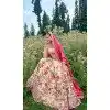 Off White Silk Sequins Work Wedding Wear Plus Size Lehenga Choli - 10493194225