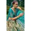 Dusty Green Silk Sequins Work Wedding Wear Plus Size Lehenga Choli - 10493194227