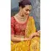 Mustard Silk Sequins Work Wedding Wear Plus Size Lehenga Choli - 10493194232